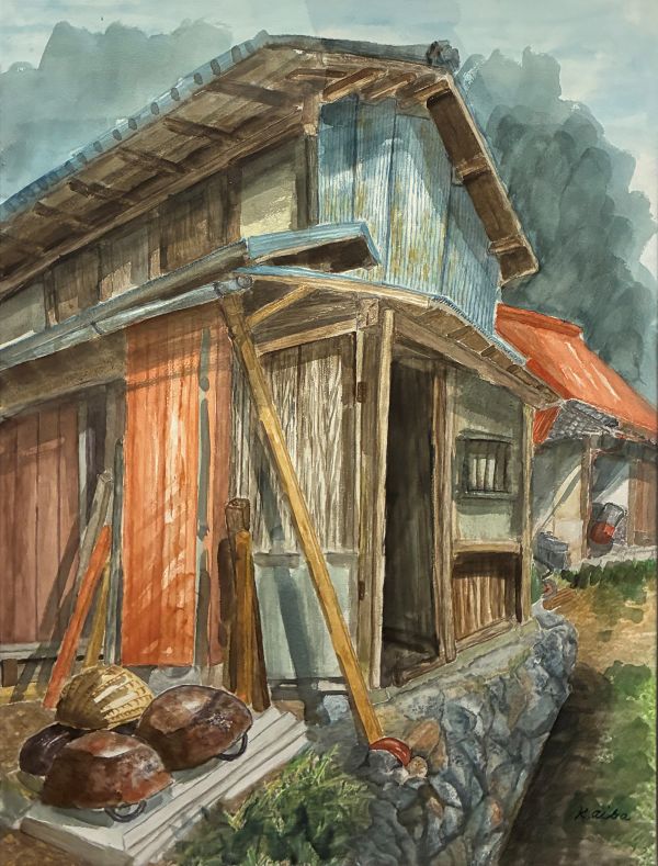 第74回 光陽展　饗場　京子（アイバケイコ）古家 水　F30